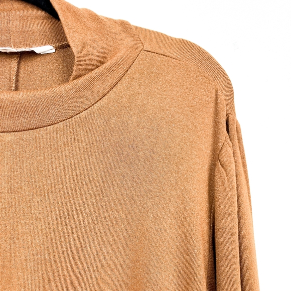 Cleo Sparkly Brown Long Sleeve Ladies Top - Picture 3 of 10